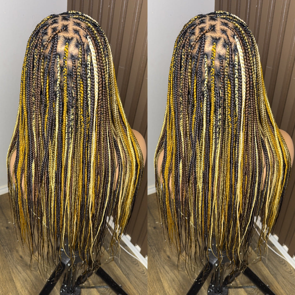 22 inches mix color knotless braided wig