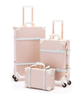 Minimalism 3 Pieces Luggage Set - Cherry Pink's