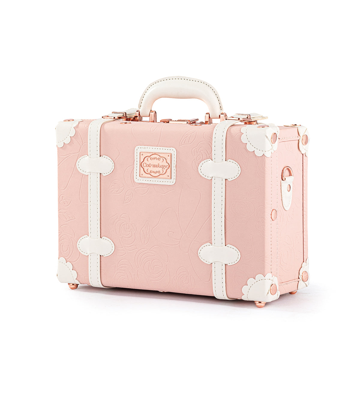 WildFloral Train Case - Embossed Pink