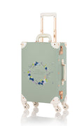 (Outlet) SarahFace Spinner Suitcase - Embroidery Green