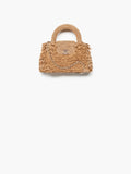 Chanel Raffia-Effect Fabric, Wood & Gold-Tone Metal 
Dark Beige