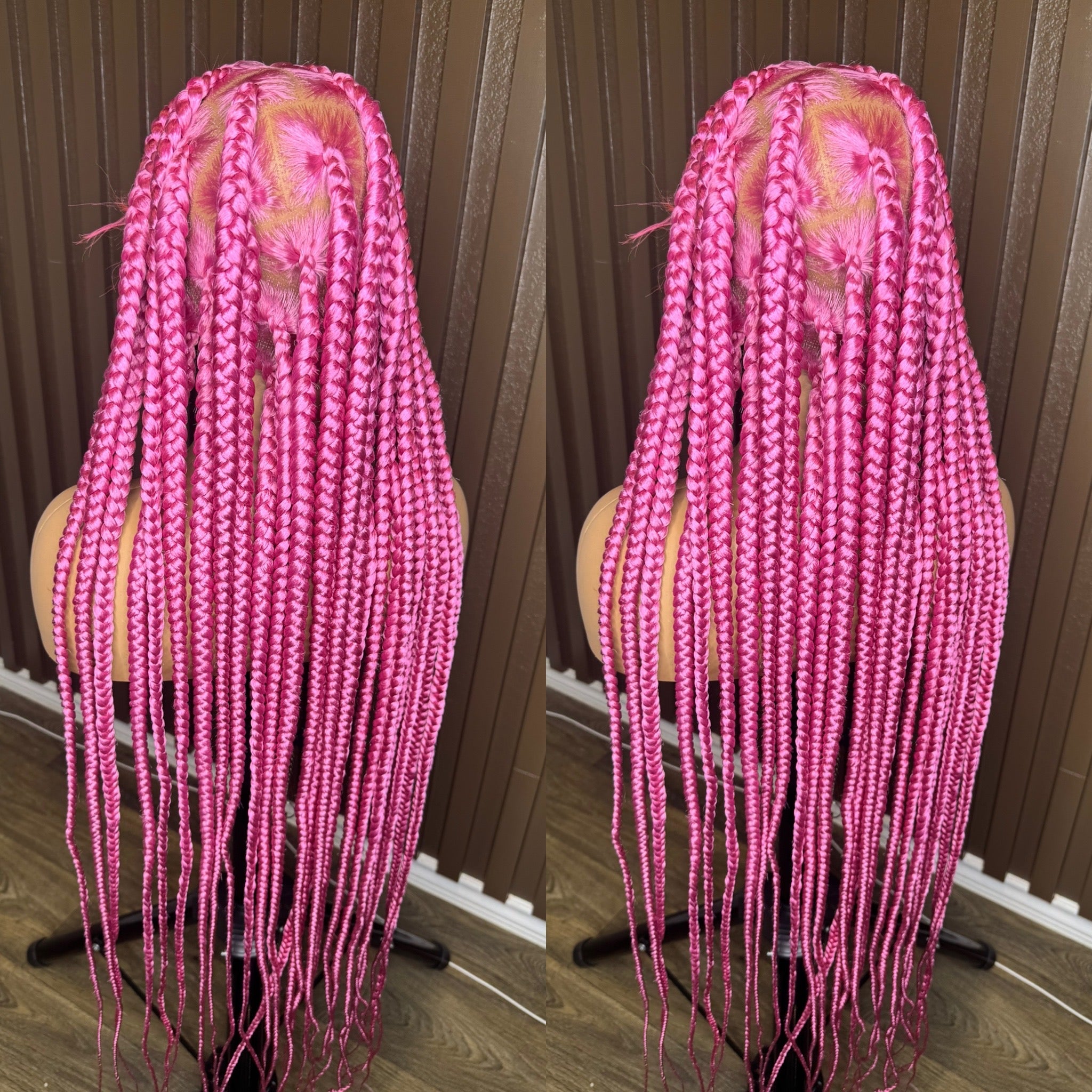 Pink jumbo braids