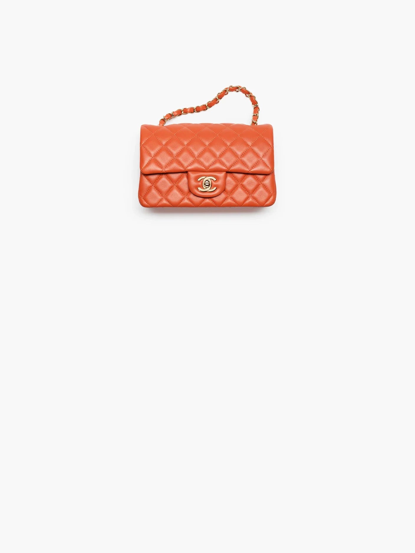 Chanel Lambskin & Gold-Tone Metal 
Dark Orange