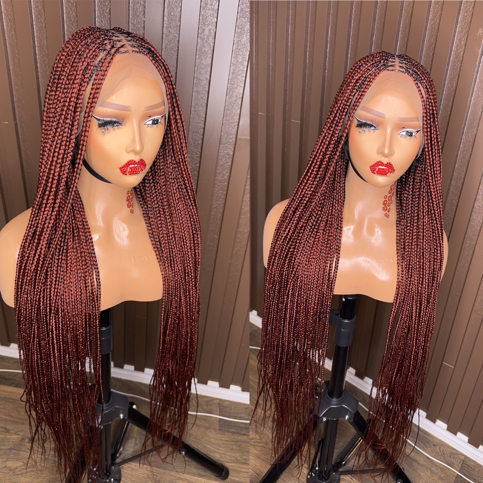 Color 350 knotless braided wig