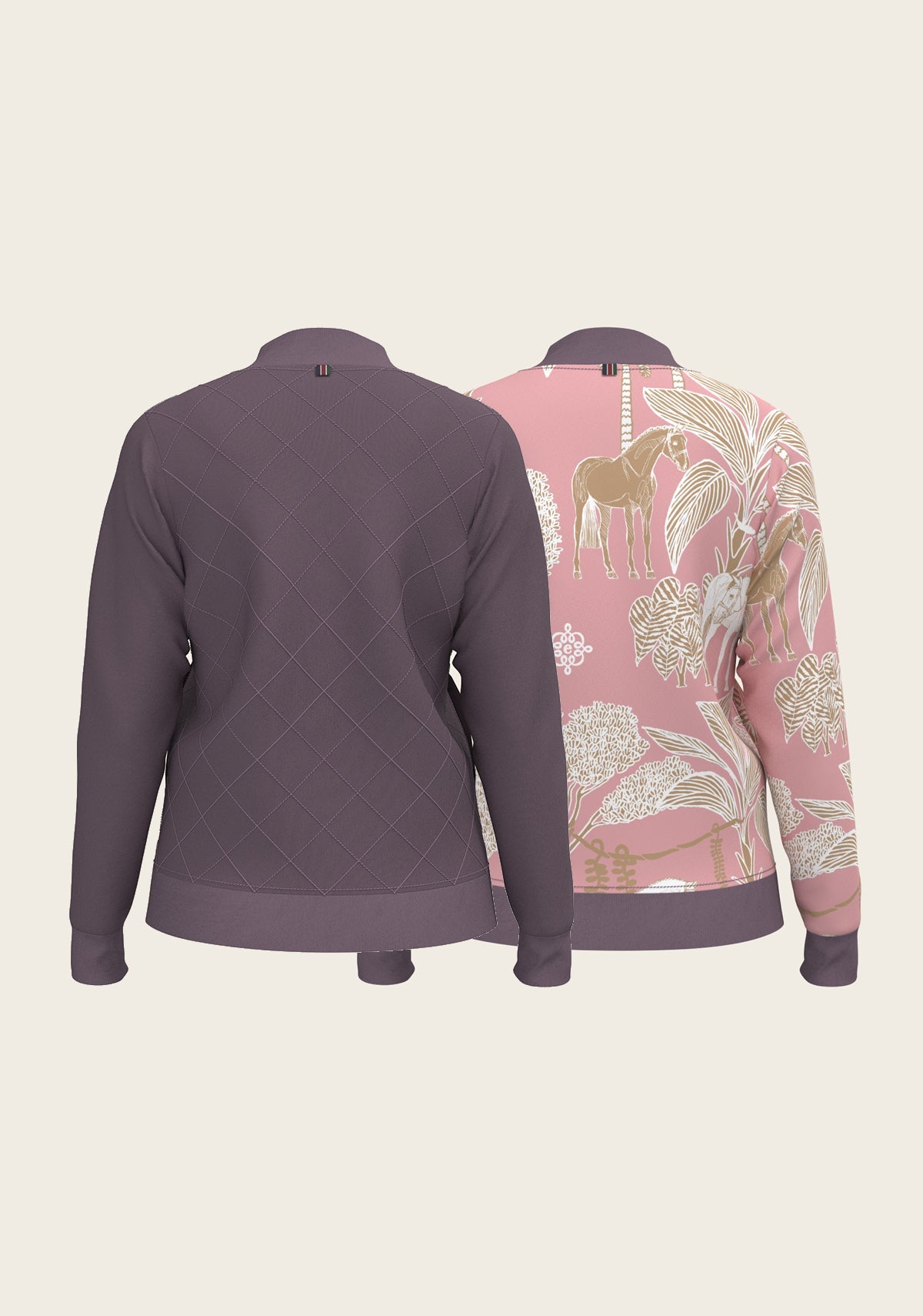  Poppy Seed Island Horses Reversible Jacket