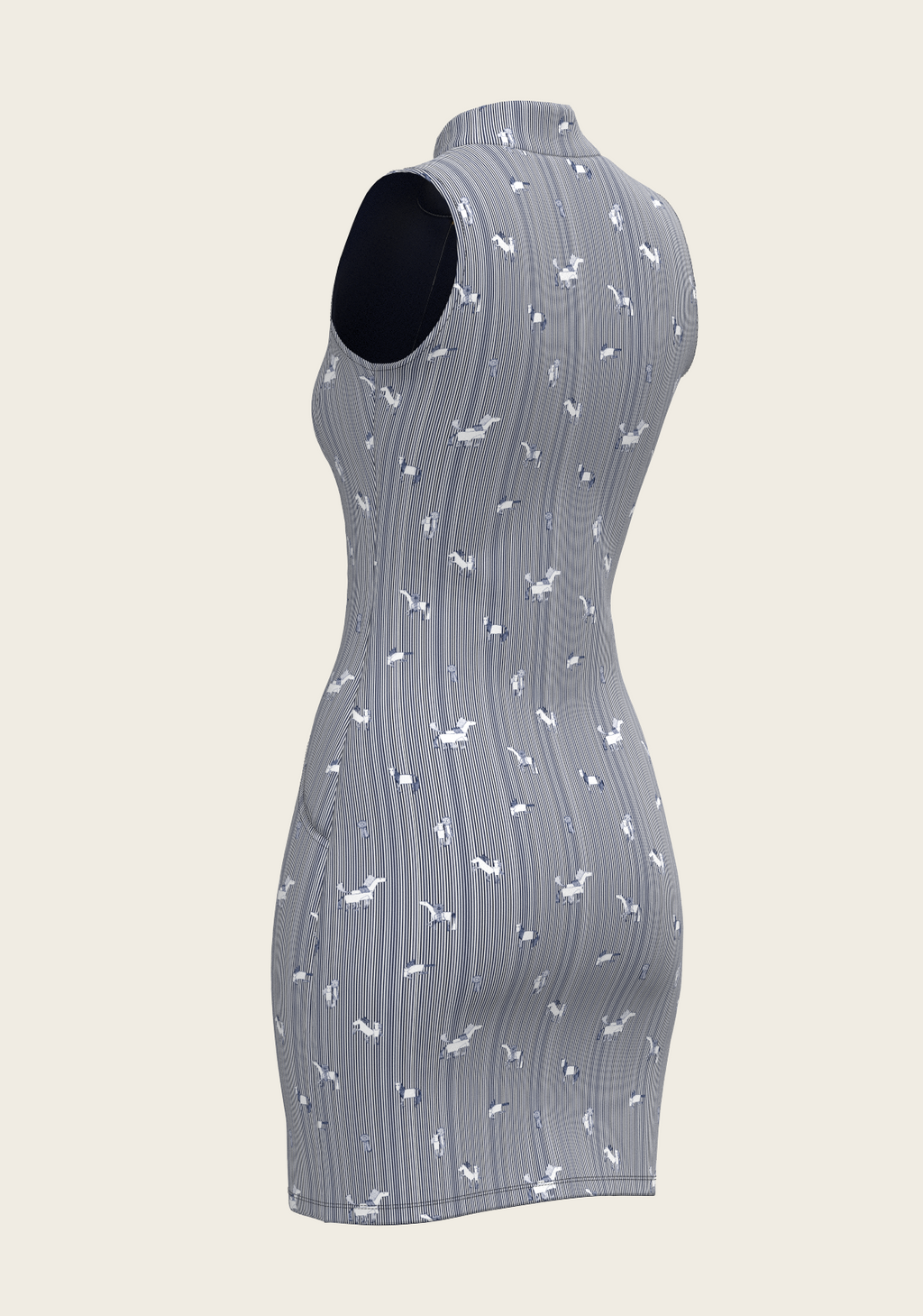 Navy Stripes Golf Dress