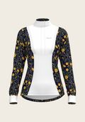 Navy Stirrups Short Pleated Long Sleeve Show Shirt